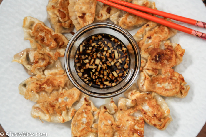 Vegetable Potstickers via ATastyMess.com